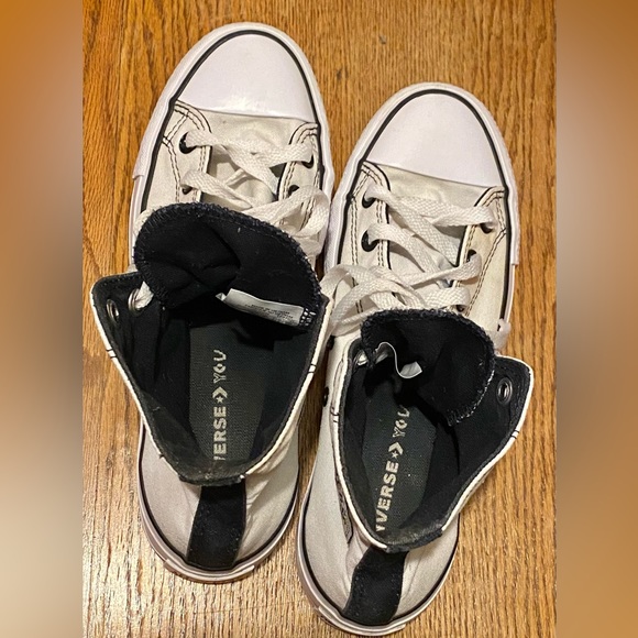 Converse ~Unisex Chuck All Star White Sneakers Size Men 5  women 7 - Picture 3 of 5